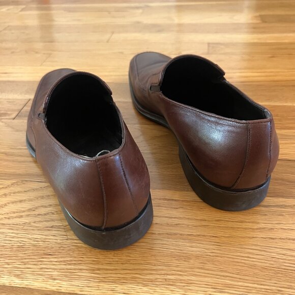 Bruno Magli Raging Dark Brown / Oxblood Leather Slip-On Loafer Dress Shoe - 11 main image 4